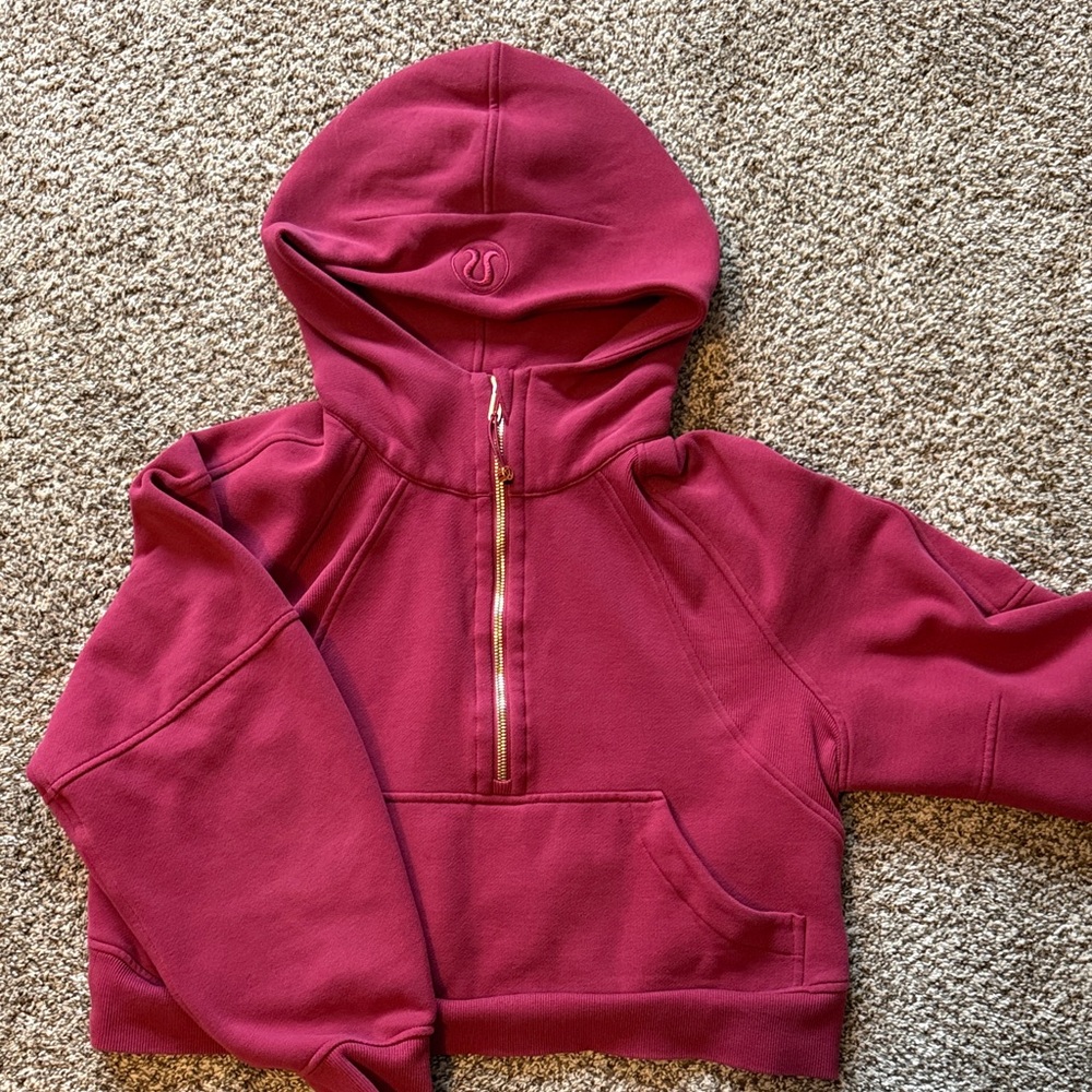 lululemon Women's Cropped quarter zip scuba hoodie
